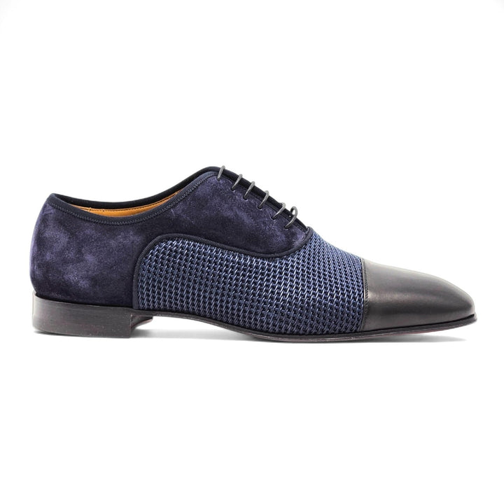 Christian Louboutin Greggo Leather and Suede Oxford Shoes - Blue EU 41 / US 8