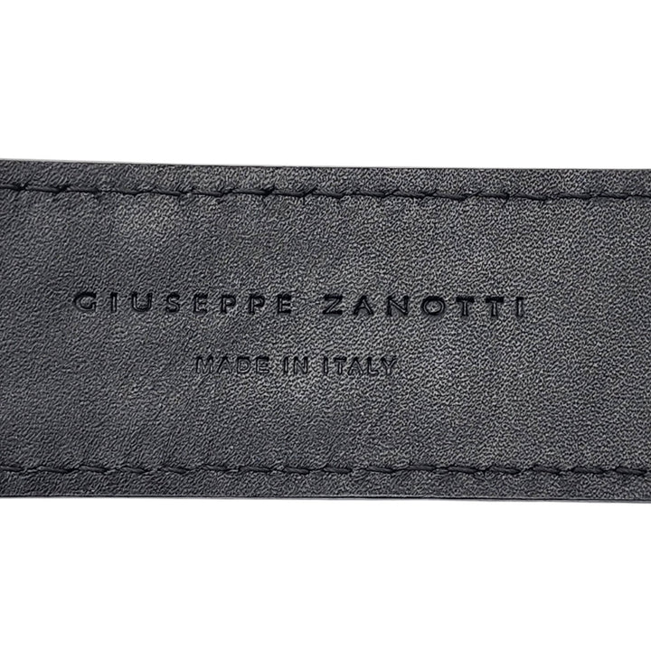 Giuseppe Zanotti Silver Logo Adjustable Leather Belt Unisex One Size