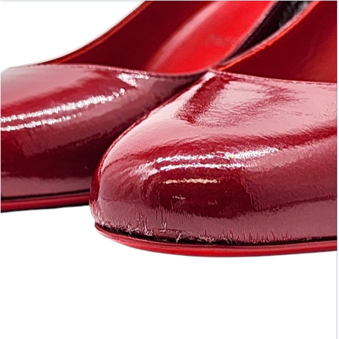 Christian Louboutin Miss Jane Patent Leather Pumps Red EU 36.5 US 6 - New $945