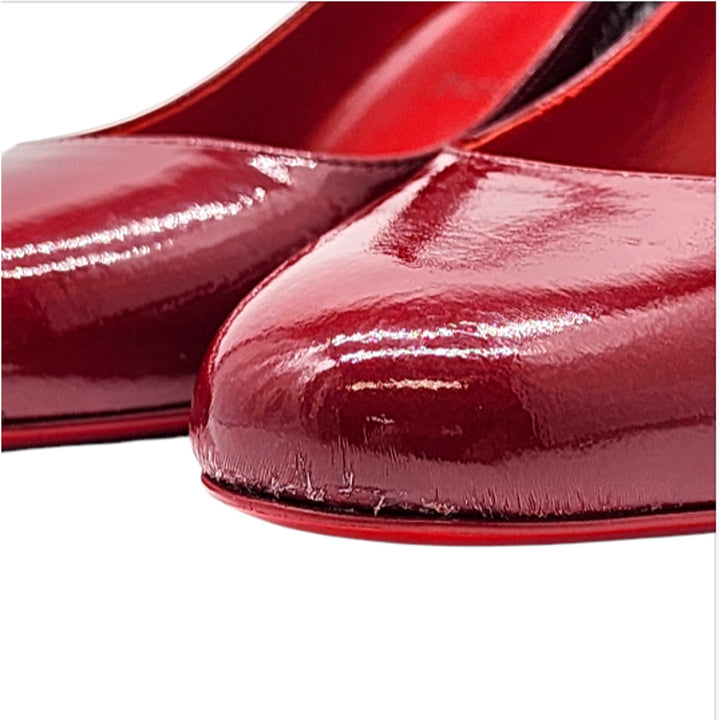 Christian Louboutin Miss Jane Patent Leather Pumps Red EU 36.5 US 6 - New $945