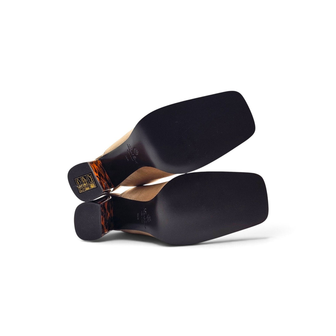 Loro Piana Alba Heeled Mules Vanilla Gleam FAR1163 A0RL EU 38.5 US 8.5 - $1900