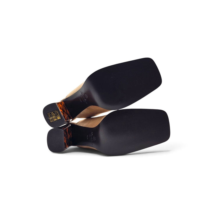Loro Piana Alba Heeled Mules Vanilla Gleam FAR1163 A0RL EU 38.5 US 8.5 - $1900