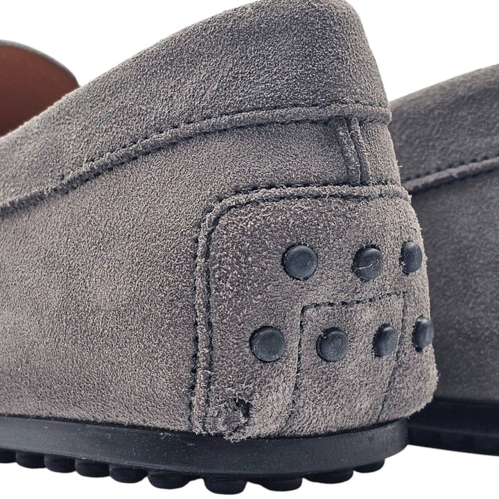 Tod’s Men’s City Gommino Suede Driving Shoes Gray US 9 UK 8