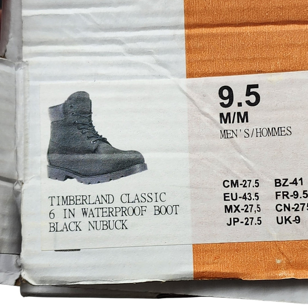Timberland 6-Inch Premium Padded Collar Waterproof Boots Black US 9.5