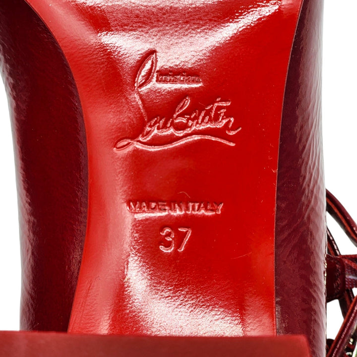Christian Louboutin Miss Jane Leather Pumps 55mm Red EU 37 US 6.5