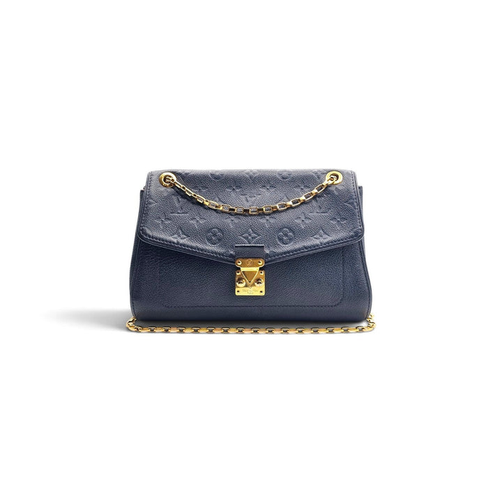 Louis Vuitton Saint Germain MM Empreinte Shoulder Bag Marine Rouge Navy Blue