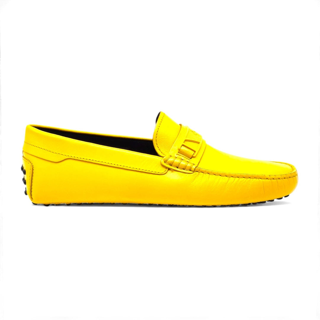 Tod’s for Ferrari Gommino Driving Leather Loafers Yellow UK 7.5 US 9