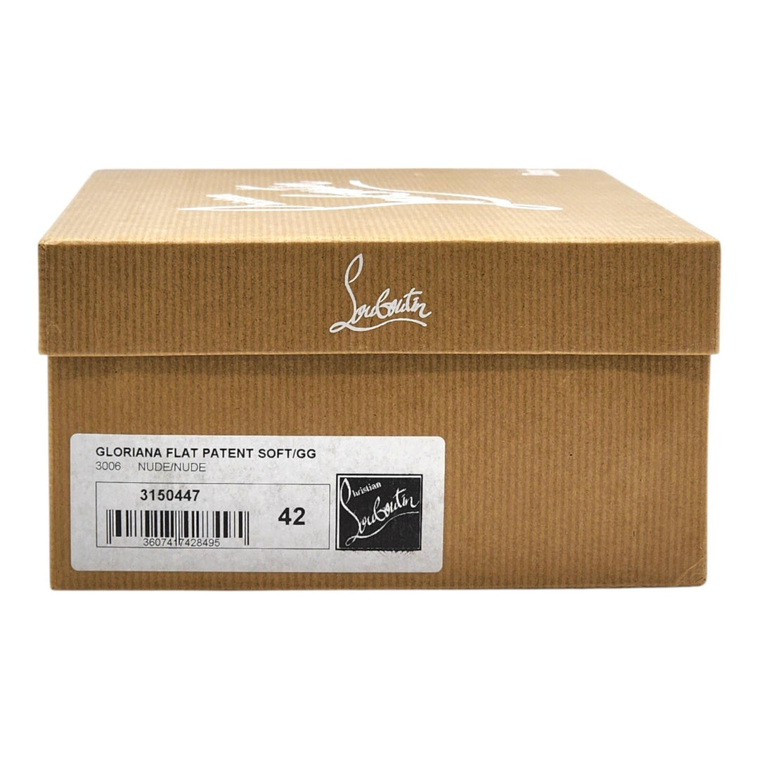 Christian Louboutin Gloriana Flat Patent Leather Ballet Flats Nude EU 42 US 11.5