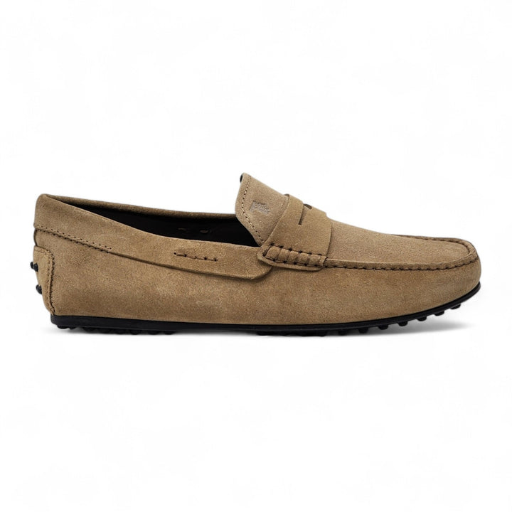 Tod's Mocassino City Gommino Penny Suede Loafers Brown UK 7.5 US 9