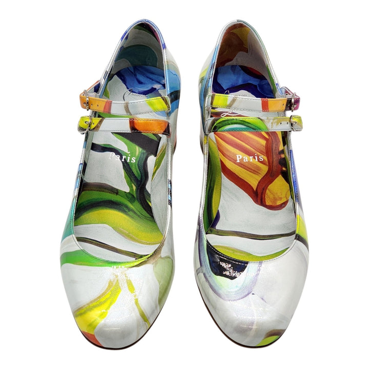 Christian Louboutin Miss Jane Leather Pumps Multicolor EU 37.5 US 7