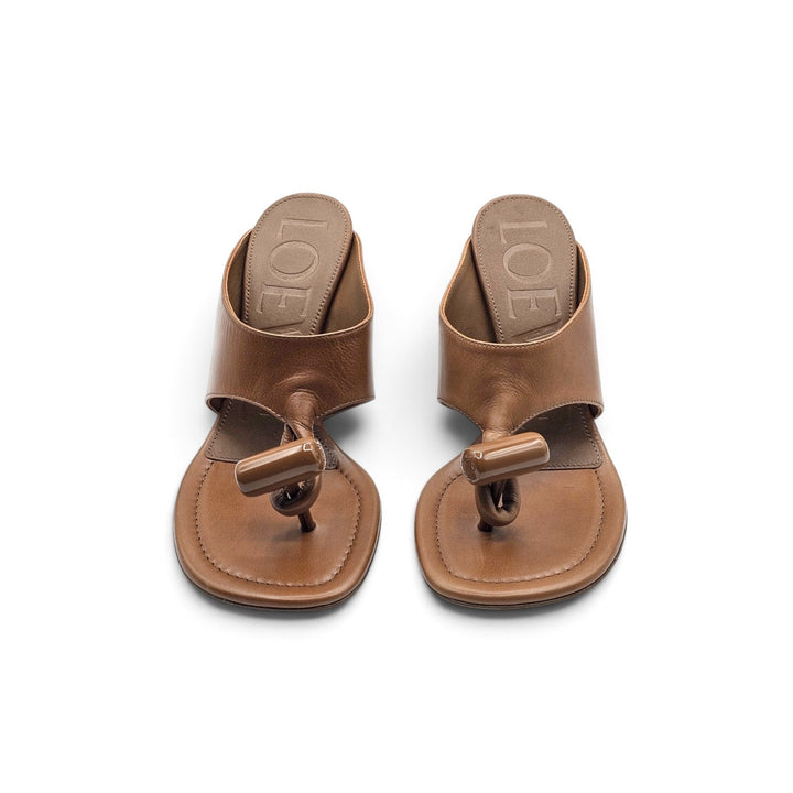 Loewe Toggle Heeled Sandals in shiny smooth calfskin leather - NWB $1200