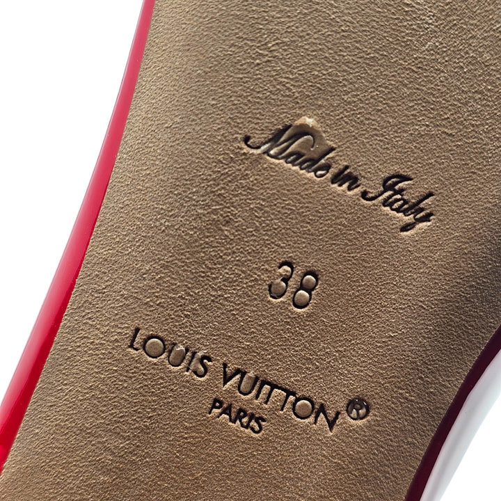 Louis Vuitton Swing Flat Mary Jane Ballerina Leather Shoes EU 38 US 8