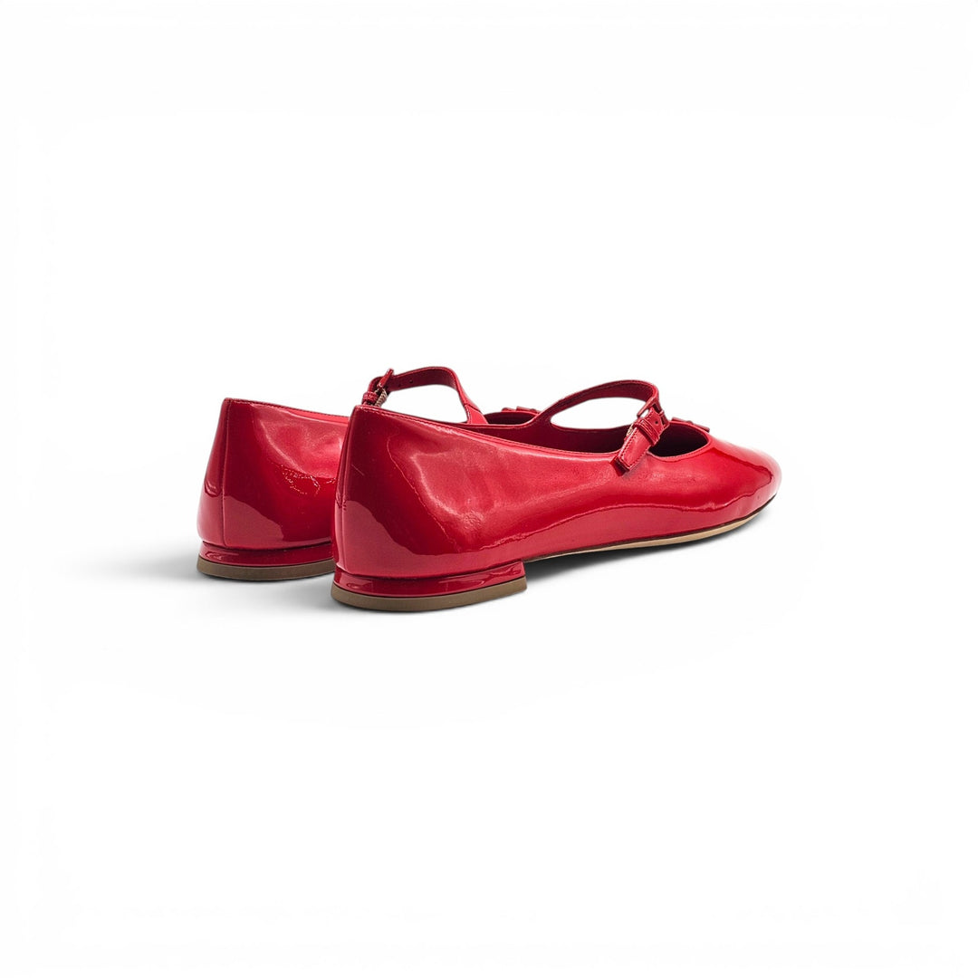 Louis Vuitton Swing Flat Mary Jane Ballerina Leather Shoes EU 38 US 8