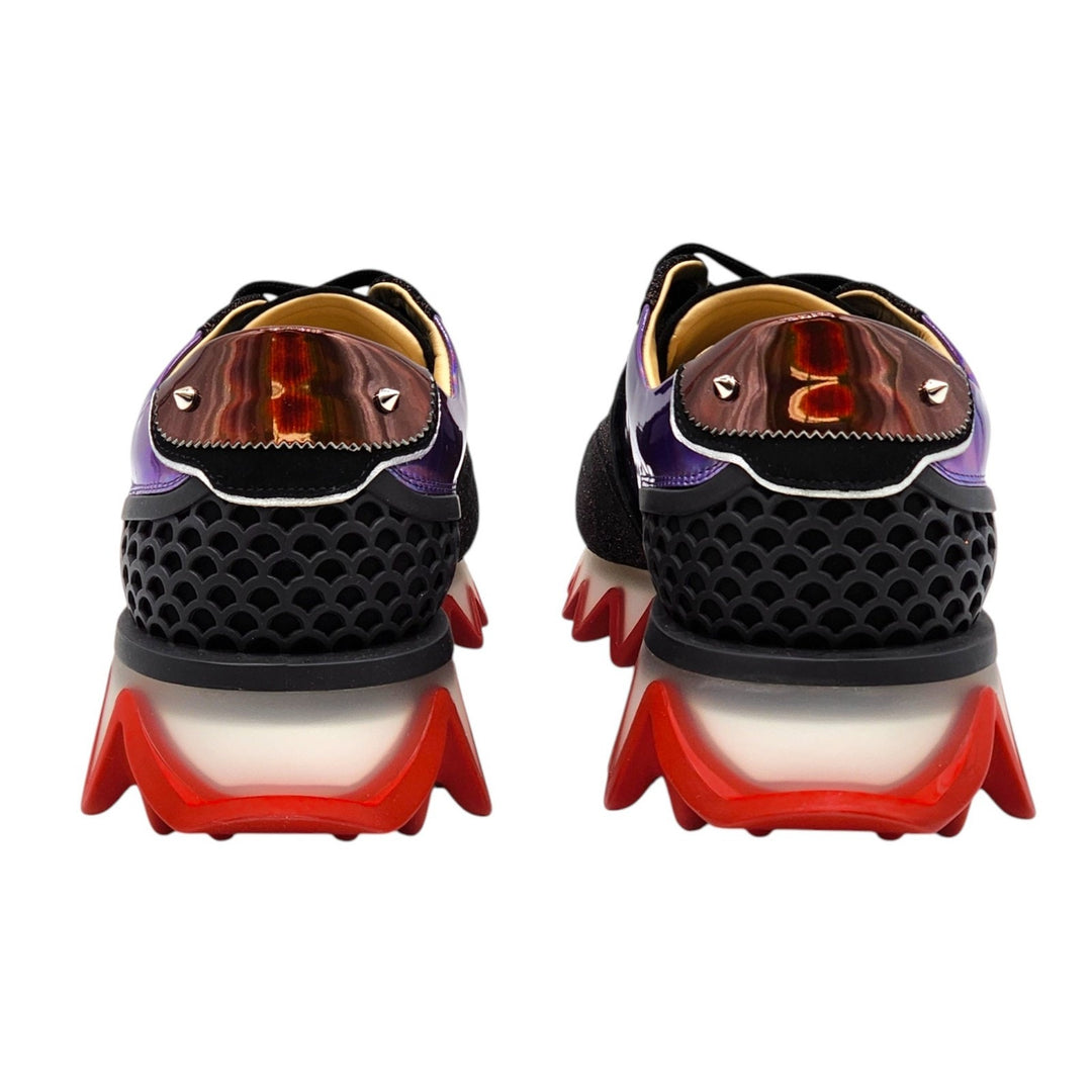 Christian Louboutin Loubishark Black Purple Red Sneakers EU 44.5 US 11.5