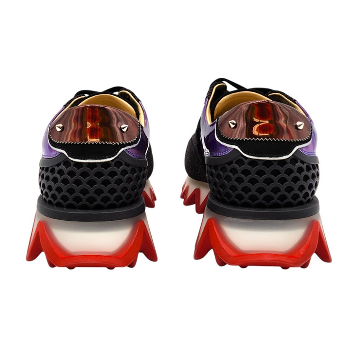 Christian Louboutin Loubishark Black Purple Red Sneakers EU 44.5 US 11.5
