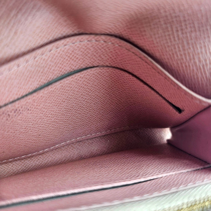 Louis Vuitton Damier Azur Rosalie Coin Purse Wallet Rose Ballerine Pink N61276