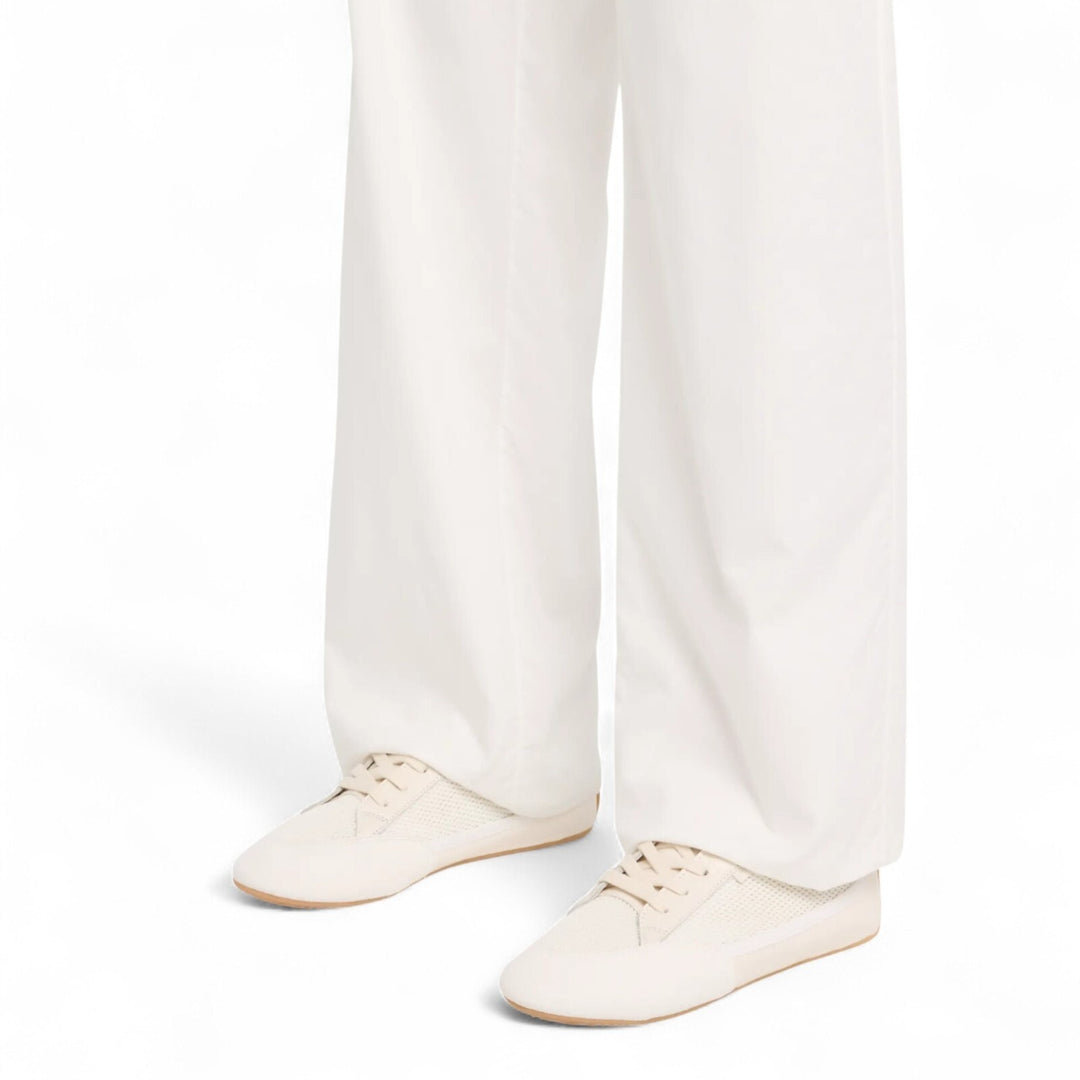 The Row Bonnie Canvas and Suede Sneakers Ivory EU 38 US 8