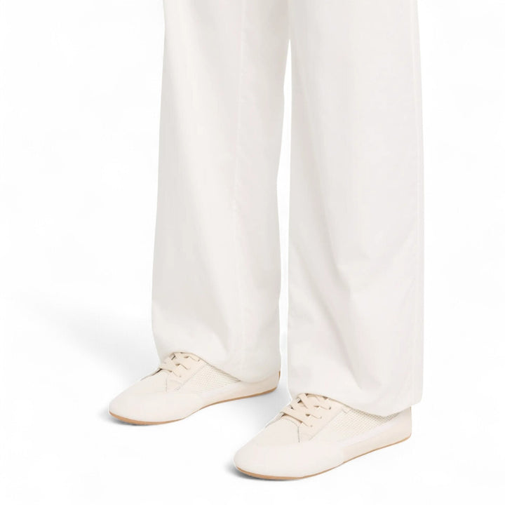 The Row Bonnie Canvas and Suede Sneakers Ivory EU 38 US 8