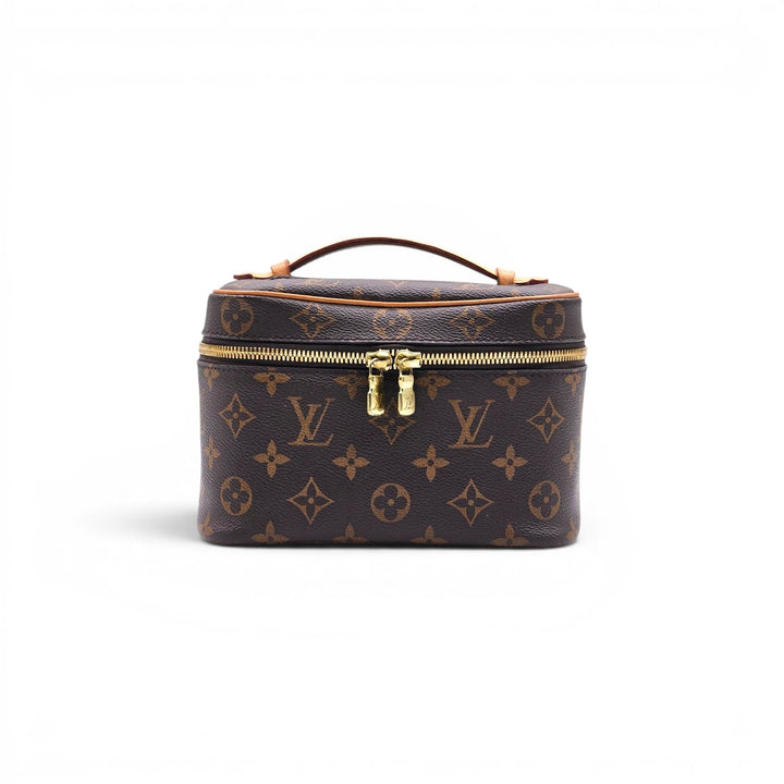 Louis Vuitton Nice Mini Vanity Case Monogram Canvas Beauty Bag Brown - Preowned