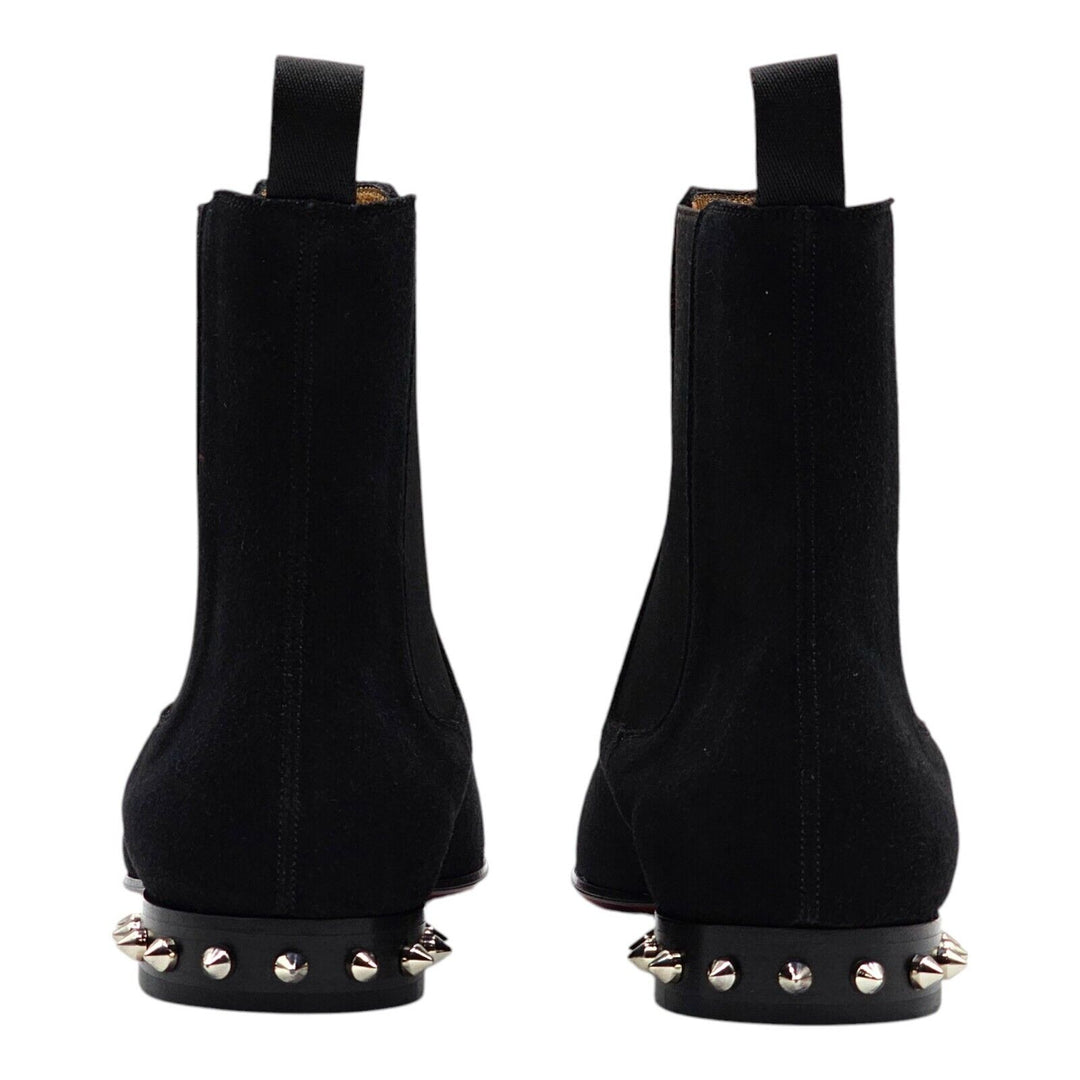 Christian Louboutin So Roadie Flat Suede Boots Black EU 40.5 US 7.5