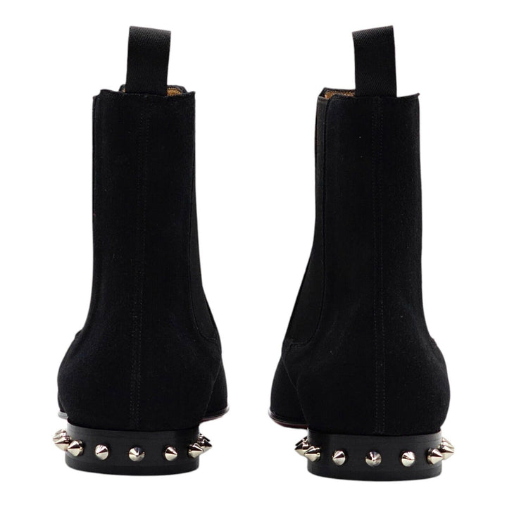 Christian Louboutin So Roadie Flat Suede Boots Black EU 40.5 US 7.5
