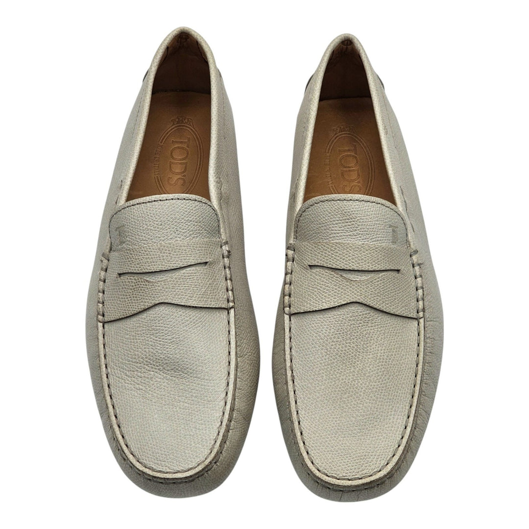 Tod's Driving Shoes City Gommino Leather Loafers Gray US 9.5 UK 8