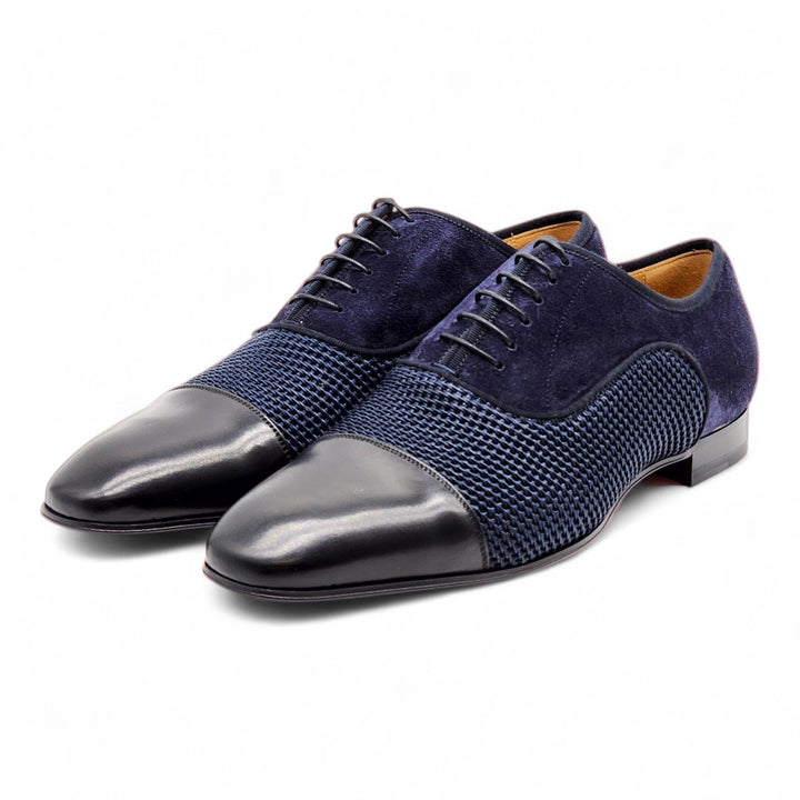 Christian Louboutin Greggo Oxford Leather Shoes Blue EU 41.5 US 8.5 - New $995