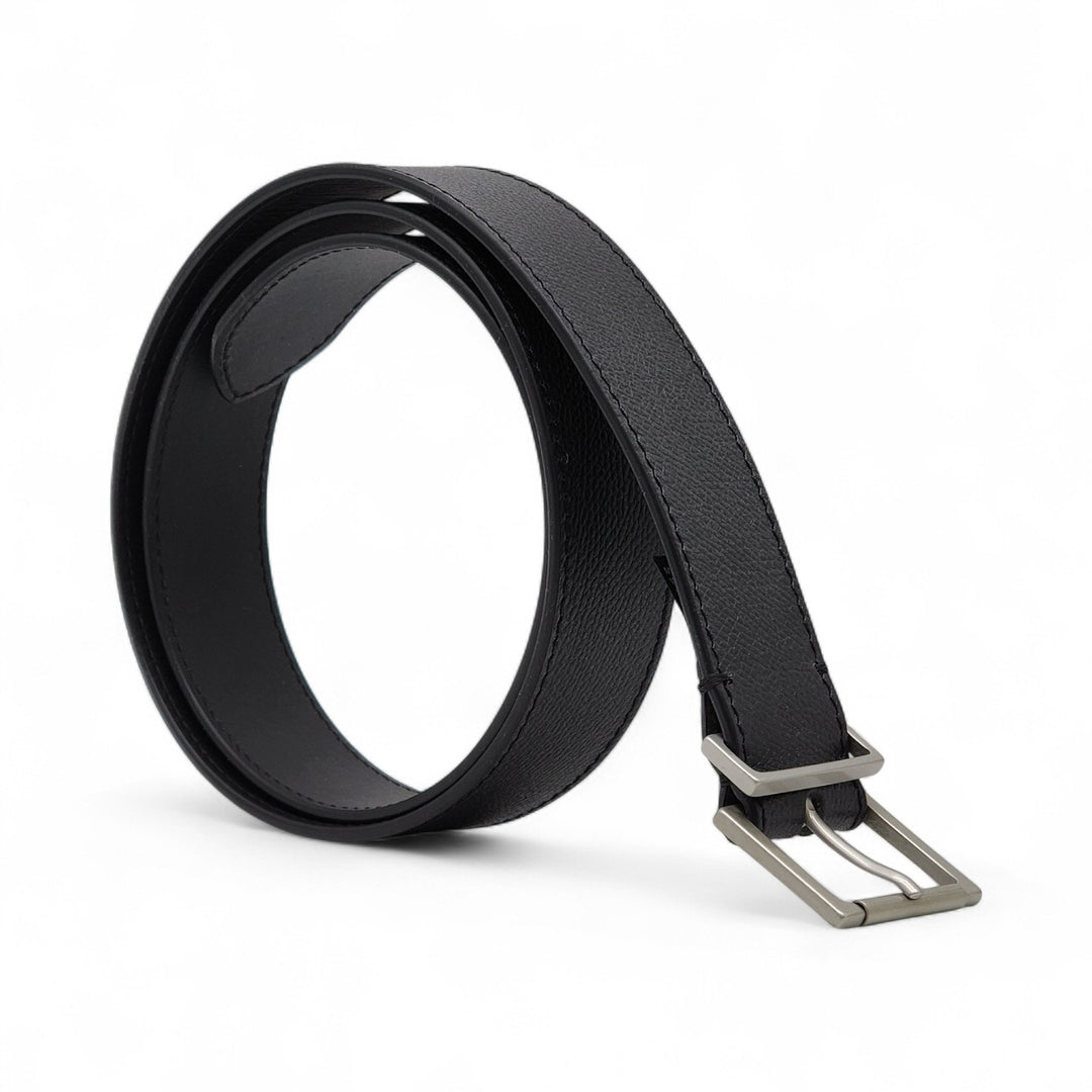 Maison Margiela S35TP0399 Calf Leather Belt For Men Black 90cm - New