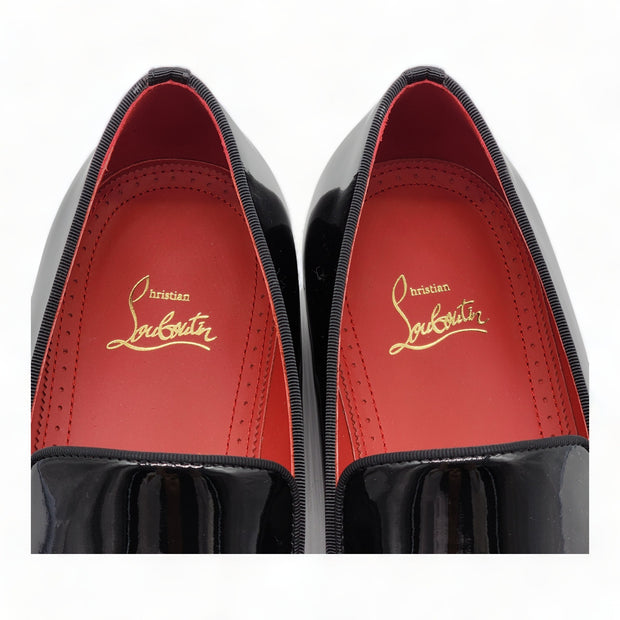 Christian Louboutin Equiswing Flat Patent Leather Loafers in Black