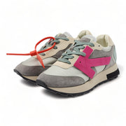 Off-White Women’s HG Runner Mixed-Media Suede Sneakers ‘Grey Fuchsia’