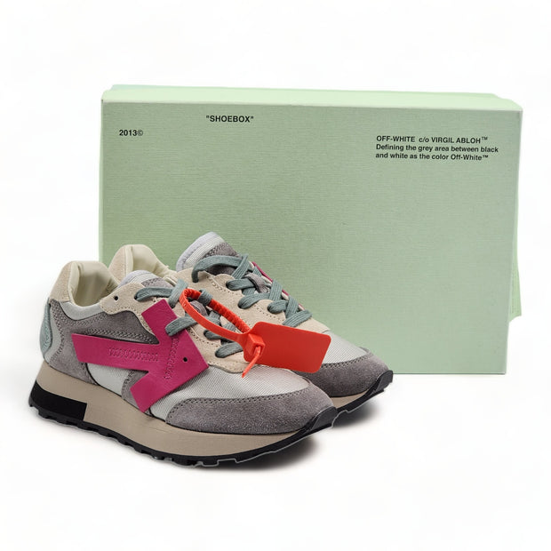 Off-White Women’s HG Runner Mixed-Media Suede Sneakers ‘Grey Fuchsia’