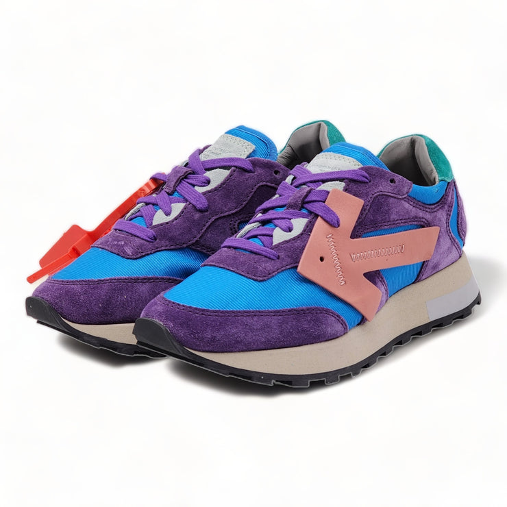 Off-White Women’s HG Runner Mixed-Media Suede Sneakers ‘Violet Coral’