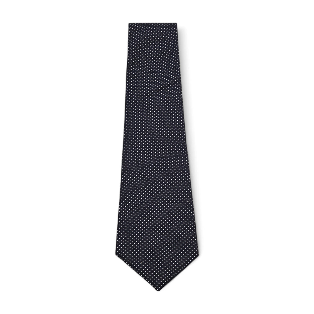 Christian Dior Silk Polka Classic Tie Necktie - Blue