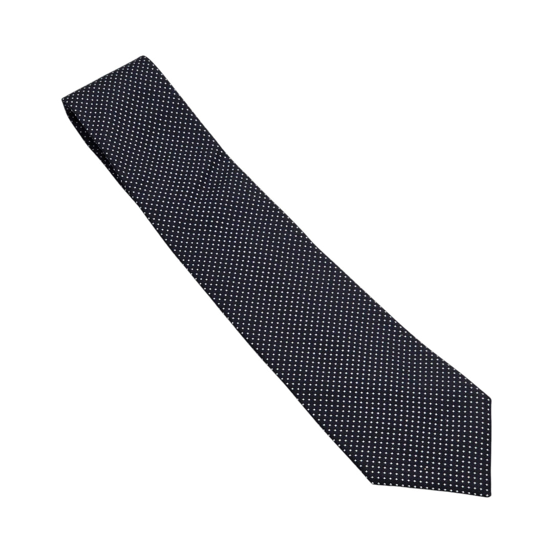 Christian Dior Silk Polka Classic Tie Necktie - Blue