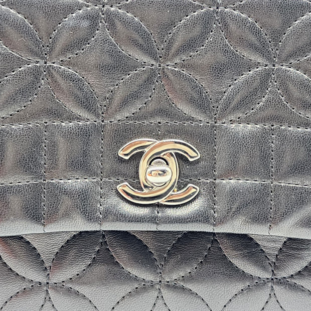 Chanel Single Flap Floral Geometric Quilted Shoulder Bag
