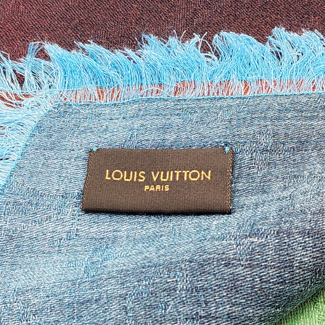 Louis Vuitton LV Logo Silk/Wool/Cashmere Oversized Scarf Multicolor MP1746