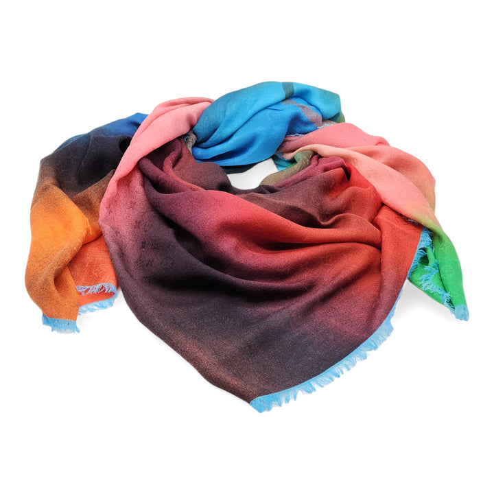 Louis Vuitton LV Logo Silk/Wool/Cashmere Oversized Scarf Multicolor MP1746