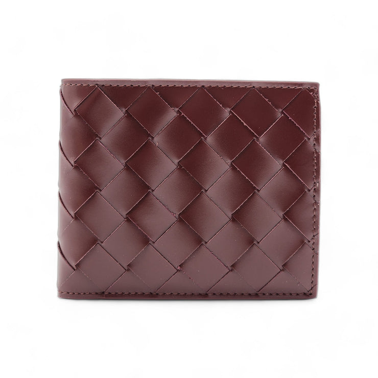 Bottega Veneta Nappa Maxi Intrecciato Bi-Fold Wallet Barolo