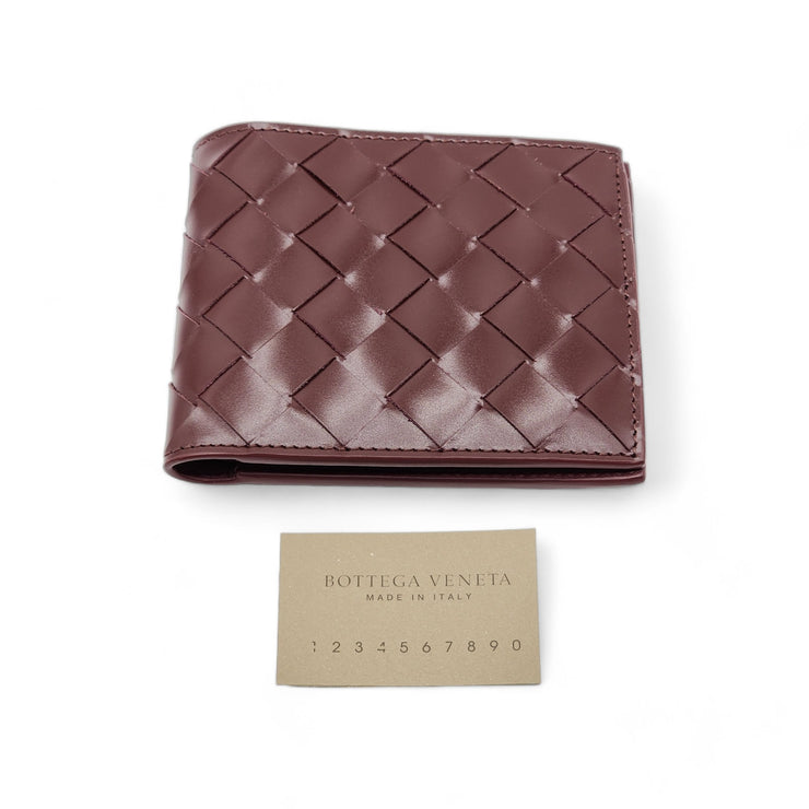 Bottega Veneta Nappa Maxi Intrecciato Bi-Fold Wallet Barolo