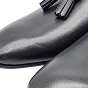 Christian Louboutin Dandelion Tassel Tuxedo Leather Loafers in Black 42
