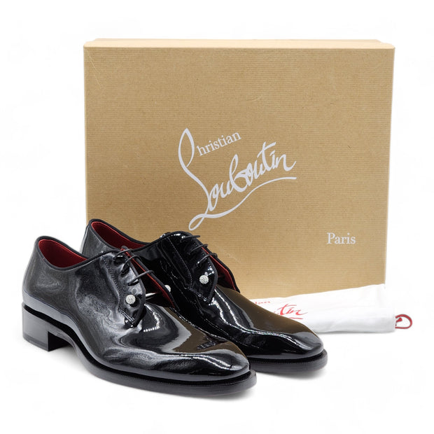 Christian Louboutin Chambeliss Night Strass Derby Shoes in Black 41