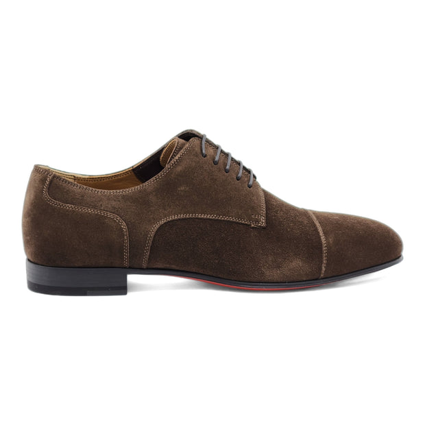 Christian Louboutin Surcity Suede Oxfords in Brown 40