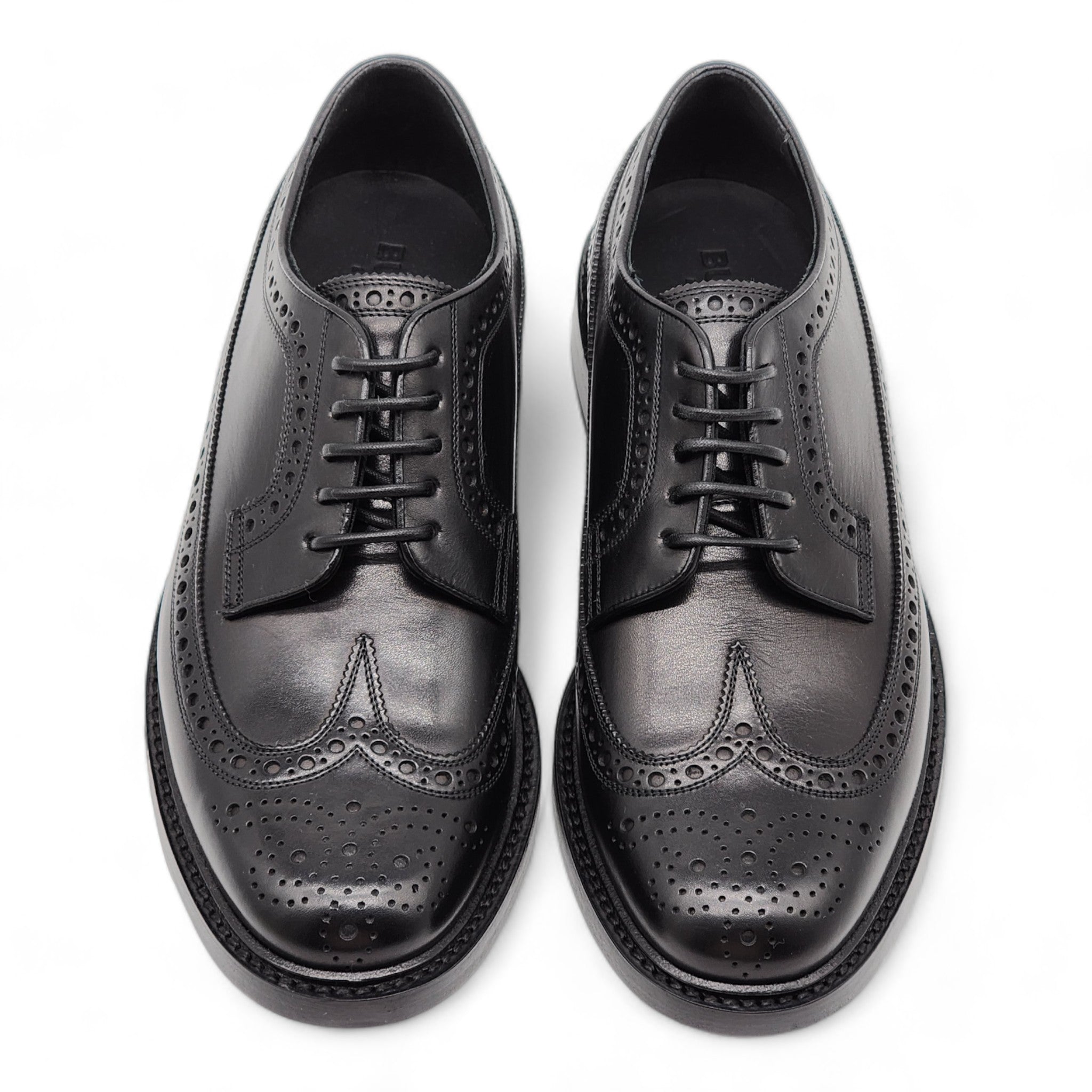 靴 BURBERRY Leather Wingtip Brogues Burberry Leather Wingtip Brogues Shoes Black EU 40 / US 7