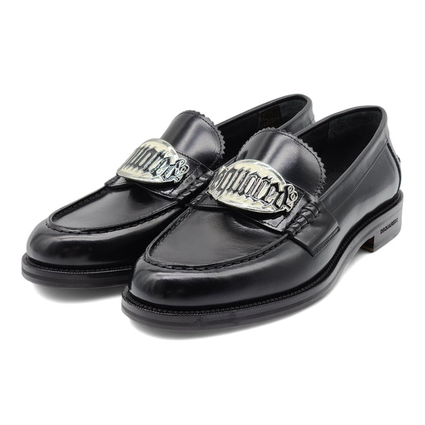 Dsquared2 Gothic Leather Loafers in Black