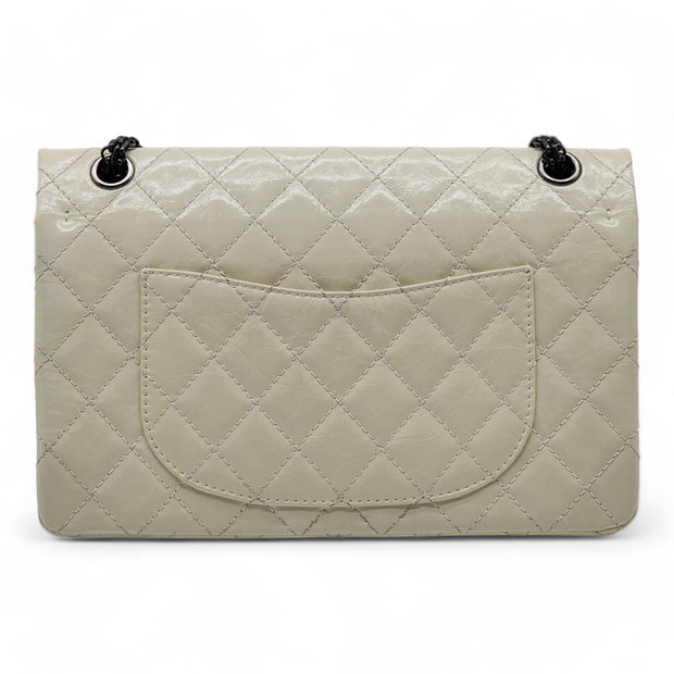 Chanel Aged Quilted Leather Reissue 2.55 Classic Flap Bag in Ivory