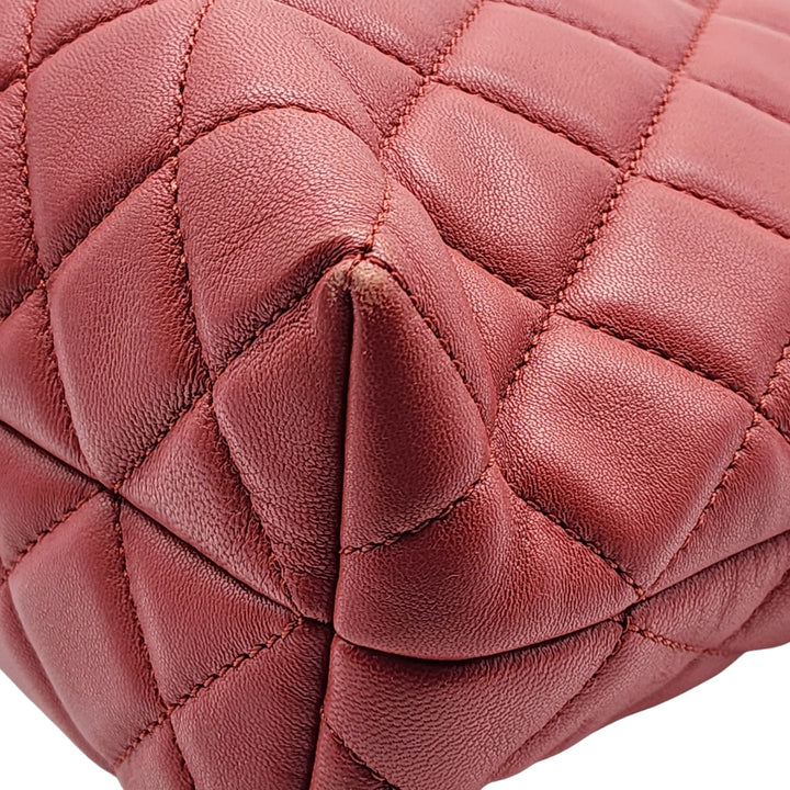 Chanel Urban Delight Quilted Leather Chain Tote in Red