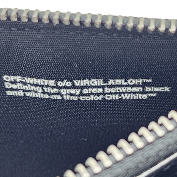 Off-White x Virgil Abloh Quotes "Pouch" Flat Double Flat Clutch in Black