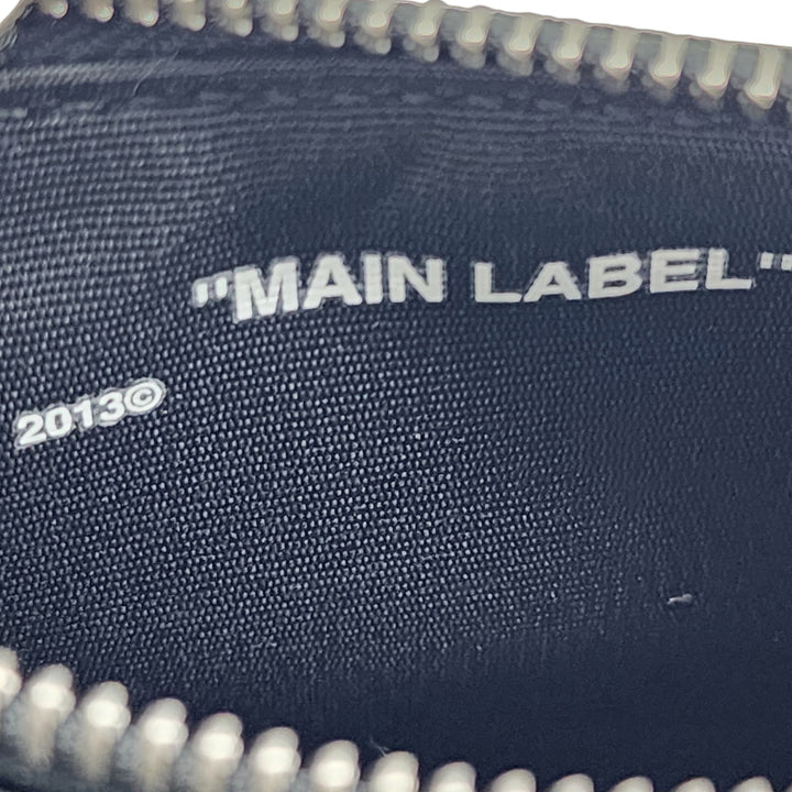 Off-White x Virgil Abloh Quotes "Pouch" Flat Double Flat Clutch in Black