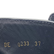 Celine Lycra Triple Buckle Leather Boots in Black 37