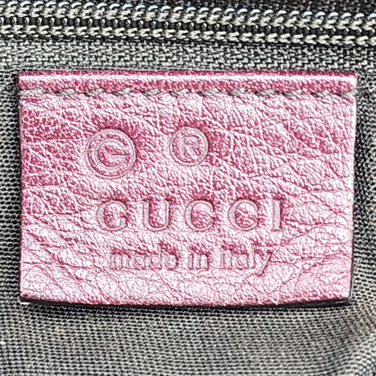 Gucci Guccissima Medium Bamboo Bar Shoulder Bag in Burgundy